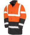 RS452 R452X Result Core Motorway Two Tone Safety Jacket Fluorescent Orange / Black colour image